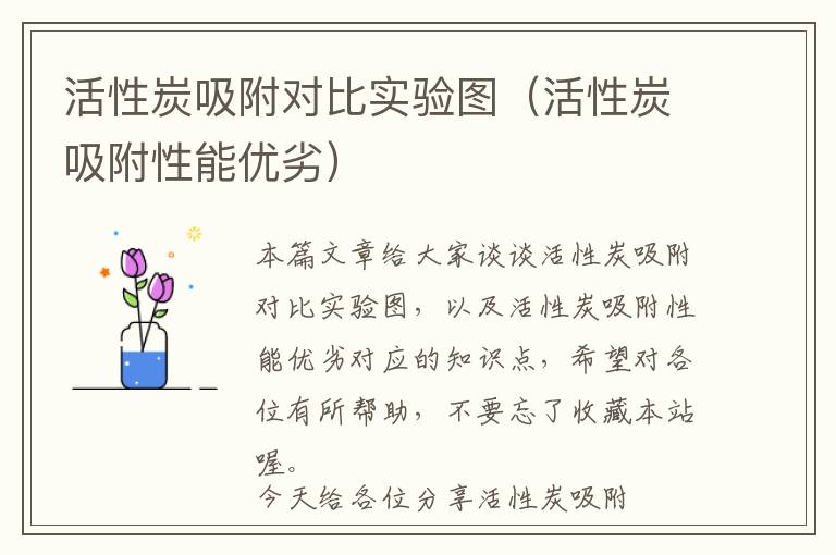 活性炭吸附对比实验图（活性炭吸附性能优劣）