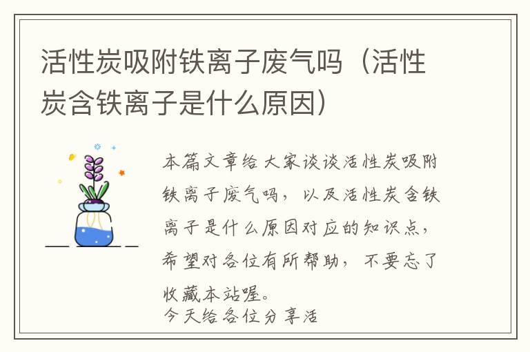 活性炭吸附铁离子废气吗（活性炭含铁离子是什么原因）