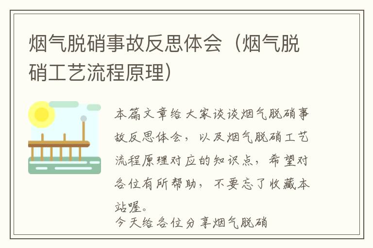 烟气脱硝事故反思体会（烟气脱硝工艺流程原理）