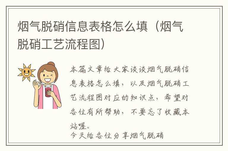 烟气脱硝信息表格怎么填（烟气脱硝工艺流程图）