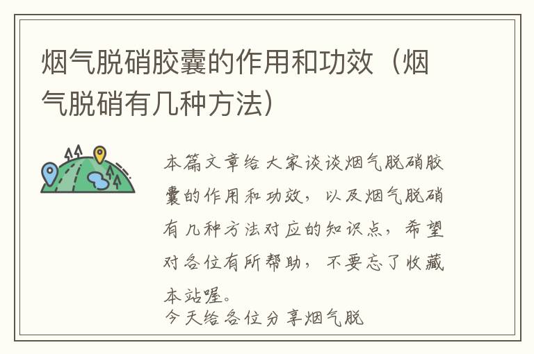 烟气脱硝胶囊的作用和功效（烟气脱硝有几种方法）