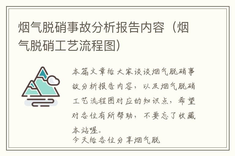 烟气脱硝事故分析报告内容（烟气脱硝工艺流程图）