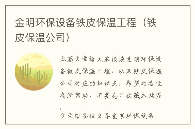 金明环保设备铁皮保温工程（铁皮保温公司）